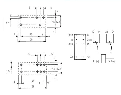 Relé 12V 10A/250VAC  1x přep.  RELEF4031-12