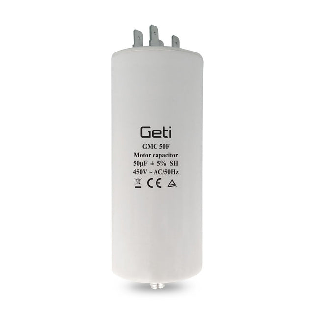 Kondenzátor rozběhový motorový 50uF 450V GETI GMC 50F