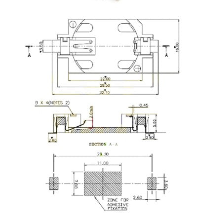 Držák baterie z článků 18650 - modul pro 2 články