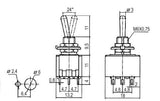 Přepínač páčkový    3pol./9pin  ON-OFF-ON 12V
