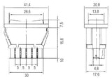 Přepínač kolébkový auto 20A/12VDC