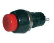 Přepínač tlačítko kul.  ON-OFF střed. červený (12V)