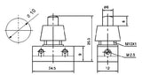 Přepínač tlačítko kul. typ-1 ON-OFF 250V/1A bílé