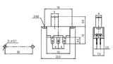 Přepínač šoupátkový-střední 2pol./6pin ON-ON (12V)