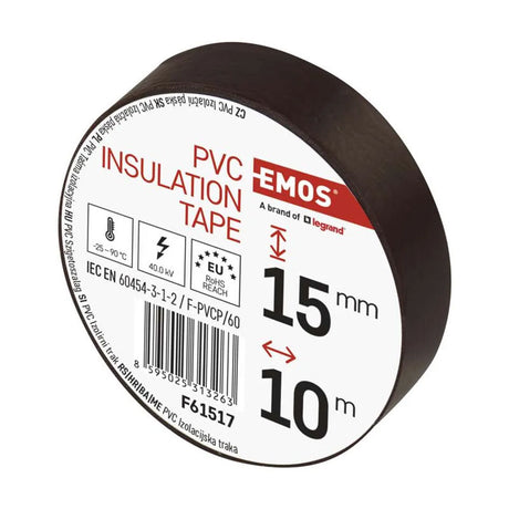 Páska izolační PVC 15mm/10m hnědá EMOS 1ks