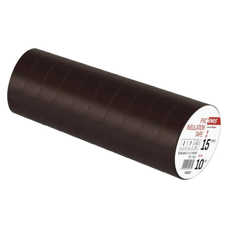 Páska izolační PVC 15mm/10m hnědá EMOS 1ks