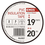 Páska izolační PVC 19mm/20m hnědá EMOS 1ks