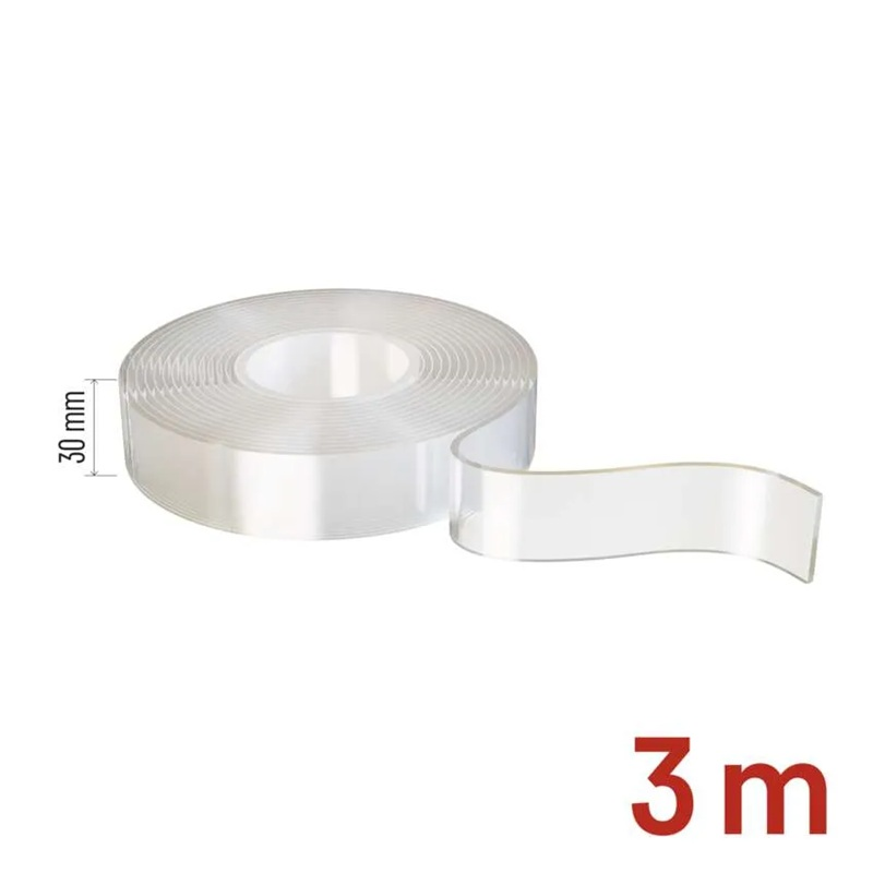 Páska NANO oboustranná 30mm/ 3m, transparentní