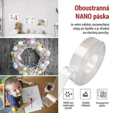 Páska NANO oboustranná 30mm/ 3m, transparentní