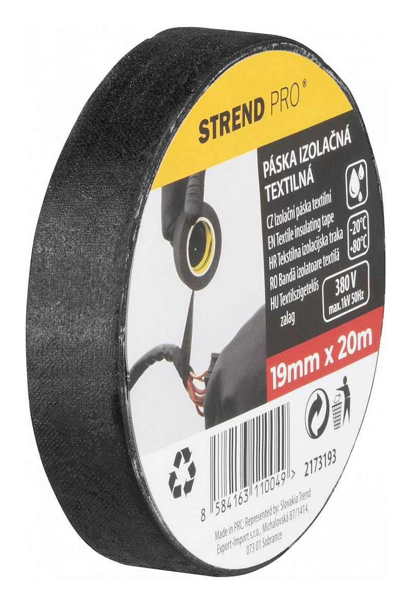 Páska izolační textilní 19mm/20m STREND PRO 2173193