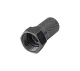 Konektor F 7.2mm gum. kroužek, černý