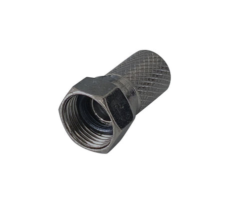 Konektor F 7.2mm gum. kroužek, černý