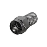 Konektor F HQ 6.8mm gum. kroužek, černý