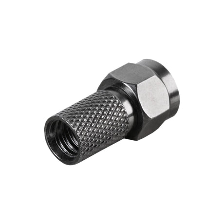 Konektor F HQ 7.0mm gum. kroužek, černý