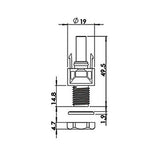 Konektor pro solární panely MC4-M na panel - female