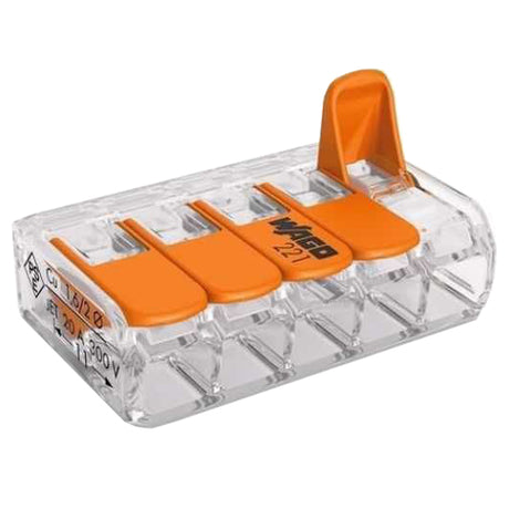 Svorka Wago 221-415, 5x0,24-4mm2 s páčkou