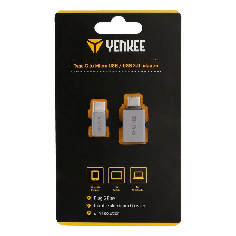 Adaptér YENKEE YTC 021 USB C na Micro USB,USB A