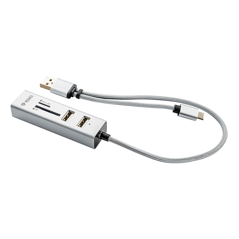 USB hub YENKEE YHC 103SR + čtečka