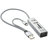 USB hub YENKEE YHC 103SR + čtečka