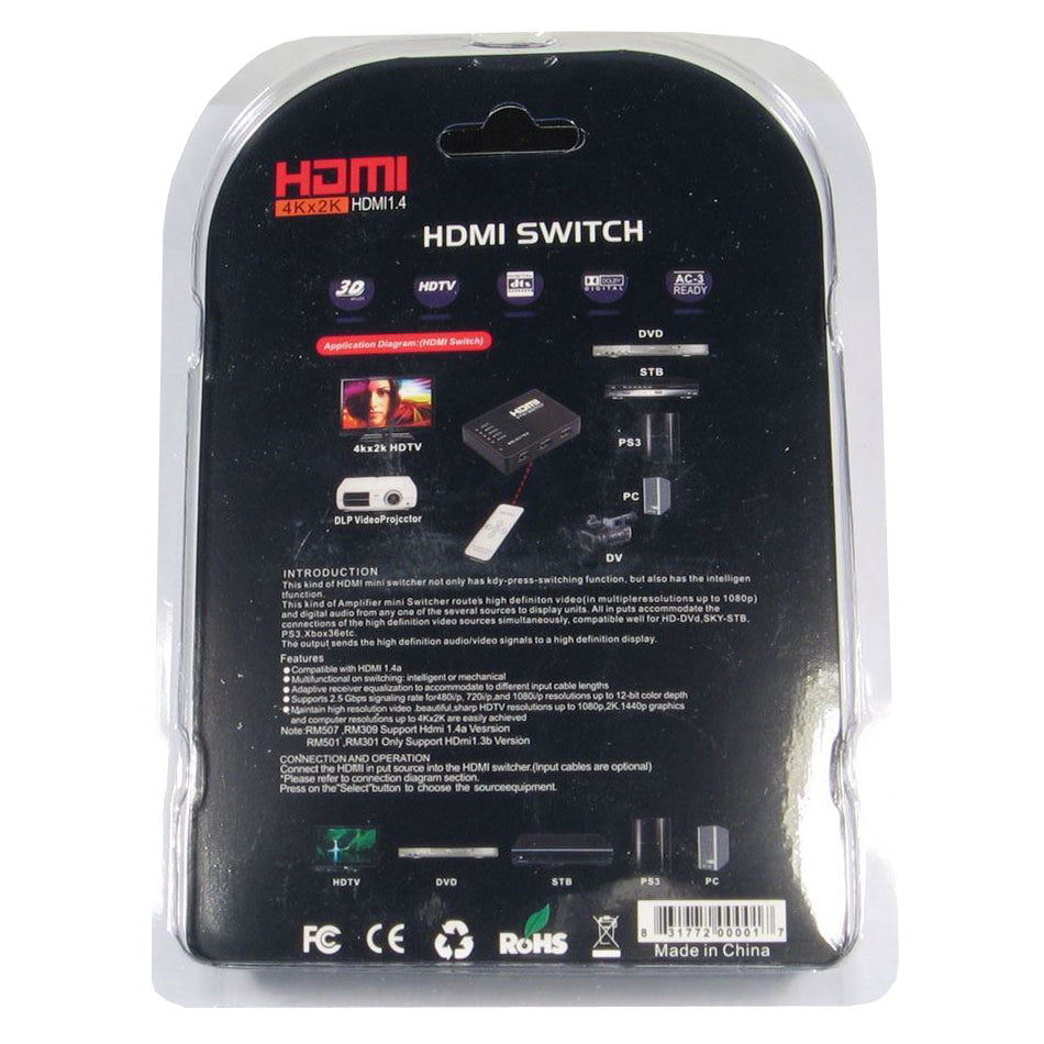 Přepínač 3x HDMI - 1x HDMI HADEX PS3
