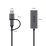 Adaptér YENKEE YTC 013 USB C na RJ45
