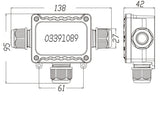 Spojka kabelová GCC008 450V,3x5-9mm, IP68 T1/2