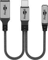 Adaptér GOOBAY 74524 2xUSB-C/JACK 3,5mm (pro poslech hudby)