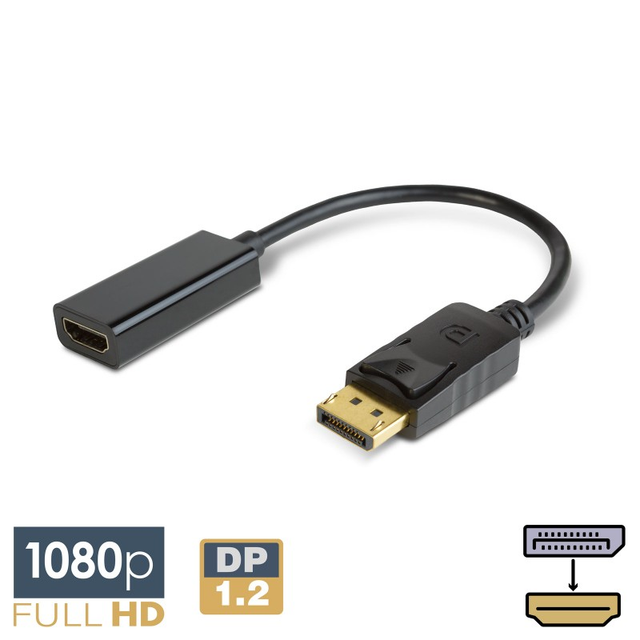 Adaptér DELIGHT 20337 HDMI/DisplayPort 0,25m