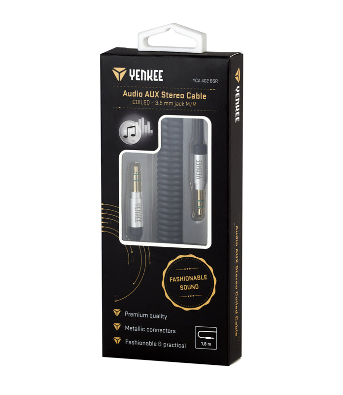 Kabel YENKEE JACK 3.5 konektor/JACK 3.5 konektor 1,8m