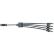 Kabel TIPA MC4 rozbočení 1x konektor/ 4x zdířka 30cm