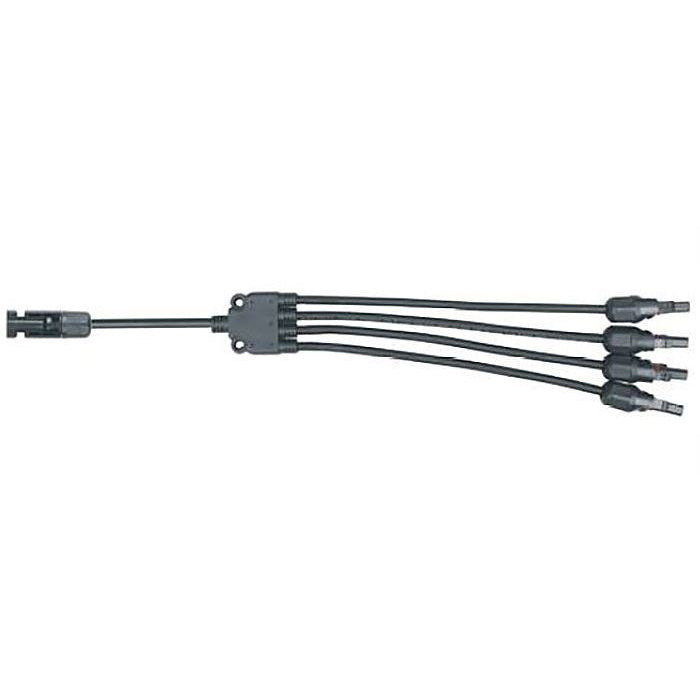 Kabel TIPA MC4 rozbočení 1x konektor/ 4x zdířka 30cm