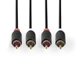 Kabel 2x Cinch konektor/2x Cinch konektor 1m NEDIS CABW24200AT10