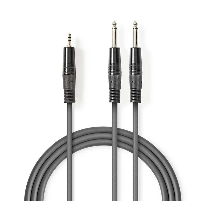 Kabel Jack 3,5mm konektor/2x Jack 6,35mm konektor 1,5m NEDIS COTH23200GY15