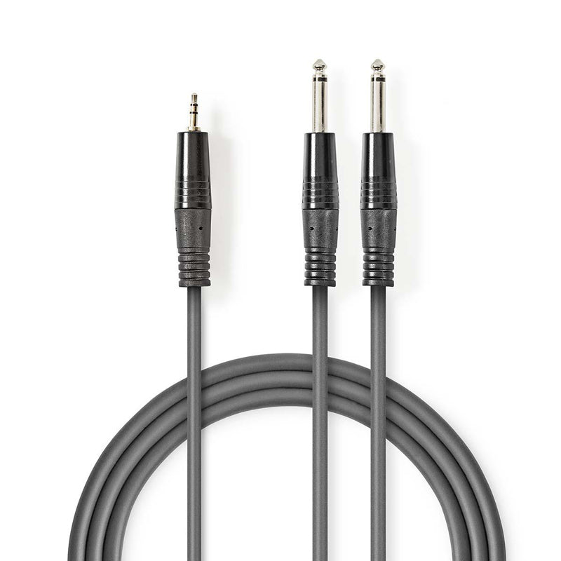 Kabel Jack 3,5mm konektor/2x Jack 6,35mm konektor 3m NEDIS COTH23200GY30