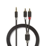 Kabel Jack 3,5mm stereo/2x Cinch 5m NEDIS CABW22200AT50