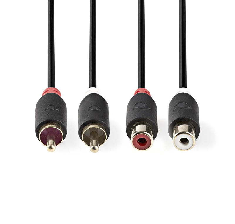 Kabel 2x Cinch konektor/2x Cinch zdířka 2m NEDIS CABW24205AT20