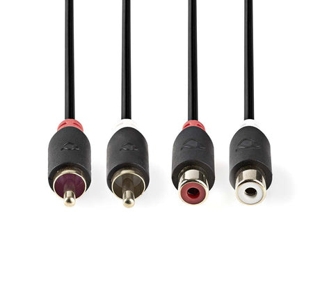 Kabel 2x Cinch konektor/2x Cinch zdířka 2m NEDIS CABW24205AT20