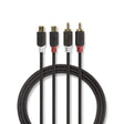 Kabel 2x Cinch konektor/2x Cinch zdířka 2m NEDIS CABW24205AT20