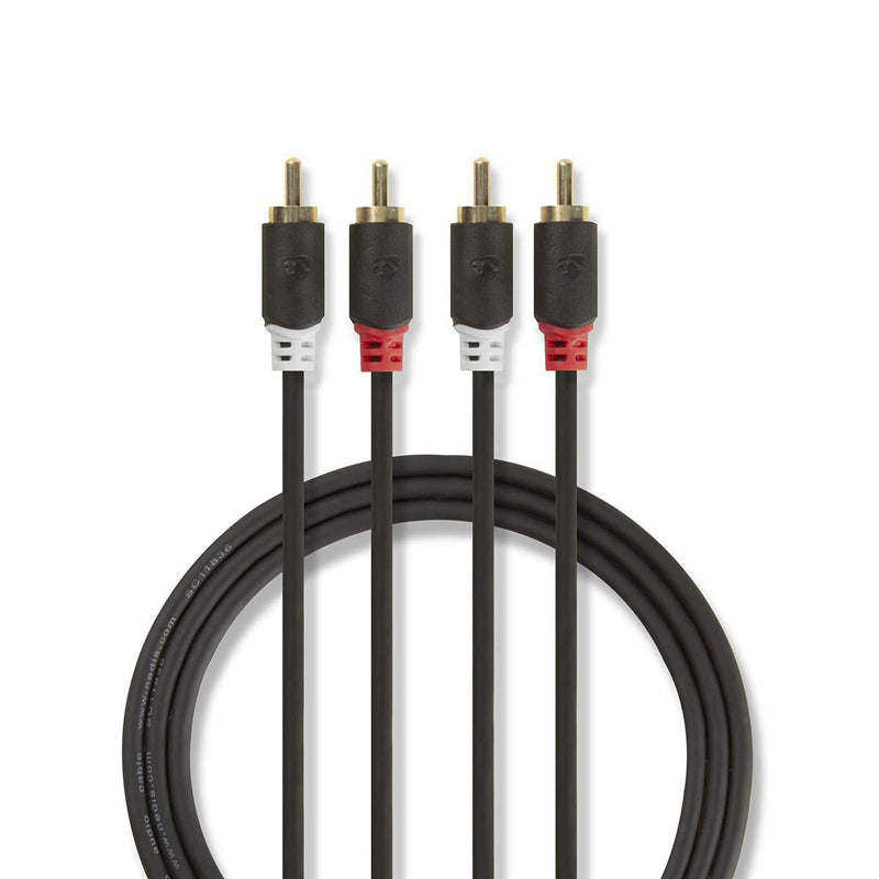 Kabel 2x Cinch konektor/2x Cinch konektor 5m NEDIS CABW24200AT50