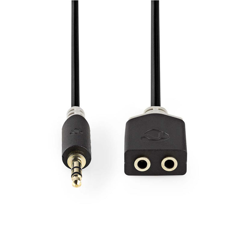 Kabel Jack 3,5mm konektor/Jack 3,5mm konektor 0,2m NEDIS CABW22100AT02