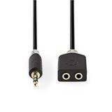 Kabel Jack 3,5mm konektor/Jack 3,5mm konektor 0,2m NEDIS CABW22100AT02