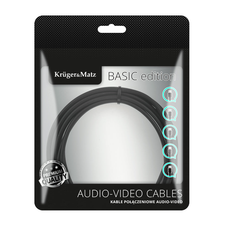 Kabel KRUGER & MATZ KM1239 Basic USB/USB-C 1m Black