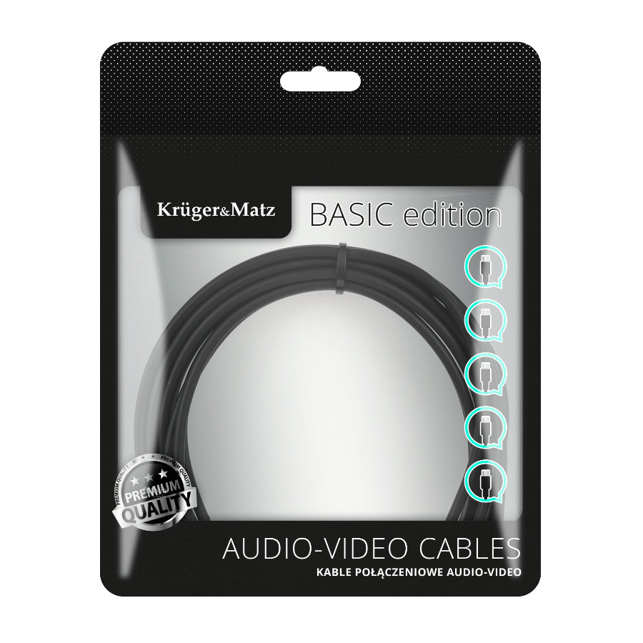 Kabel Jack 3,5mm konektor/Jack 3,5mm konektor 3m KRUGER & MATZ KM1228 Basic