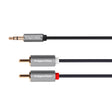 Kabel Jack 3.5mm stereo/2x Cinch 1,8m KRUGER & MATZ KM1214 Basic