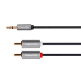 Kabel Jack 3.5mm stereo/2x Cinch 1,8m KRUGER & MATZ KM1214 Basic