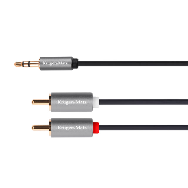 Kabel Jack 3.5mm stereo/2x Cinch 1,8m KRUGER & MATZ KM1214 Basic