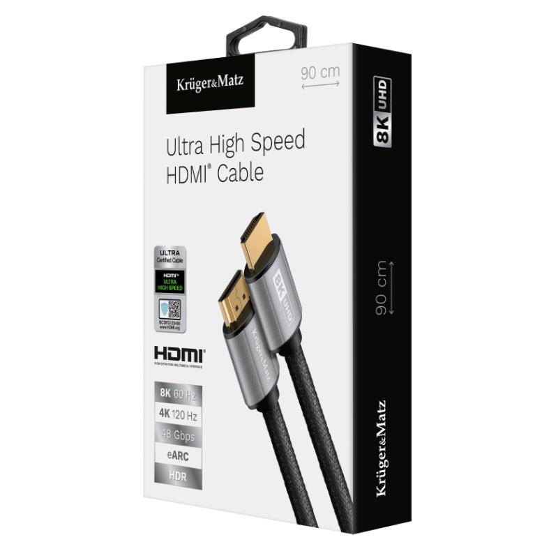 Kabel KRUGER & MATZ KM1264 HDMI 2.1 8K 0,9m