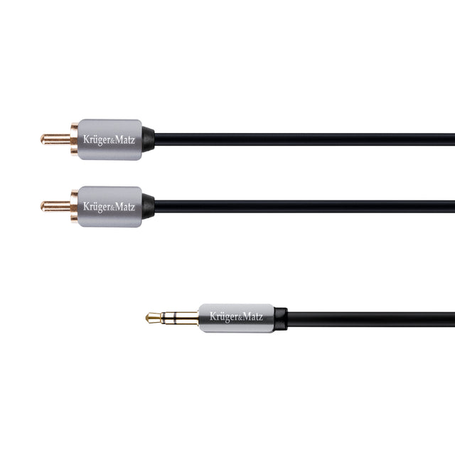 Kabel Jack 3.5mm stereo/2x Cinch 1,8m KRUGER & MATZ KM0310