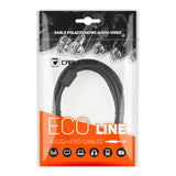 Kabel CABLETECH KPO4013-1.5 Eco-Line USB konektor/USB zdířka 1,5m Black