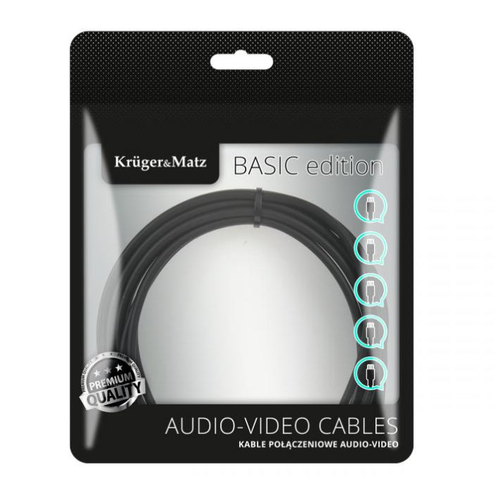 Kabel optický TOSLINK KRUGER & MATZ KM1219 Basic 0,5m
